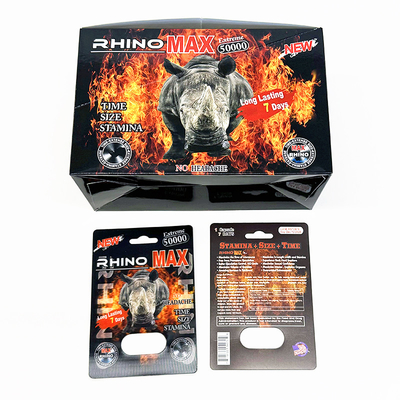 kaufen Individuell angepasste Rhino 69 Verstärkende Pille Verpackungspapierbox für sichere Trockenlagerung online manufacture