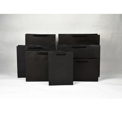 kaufen Anpassbare Luxus-Einkaufspapiertasche Schwarze Einkaufstasche mit Griff online manufacture