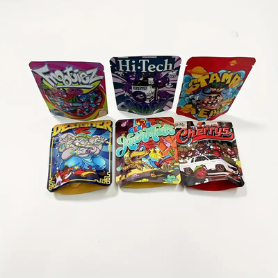 Verschiedene Größen Mylar Reißverschlussbeutel für Lebensmittel Snacks Lagerung Wärmeverschluss 3,5 Mil